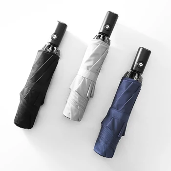 

Windproof Automatic Umbrella Men Women Three Folding Inverted Umbrellas 8 Ribs Golf Umbrella Clear Men Business Gift Ideas Sy077
