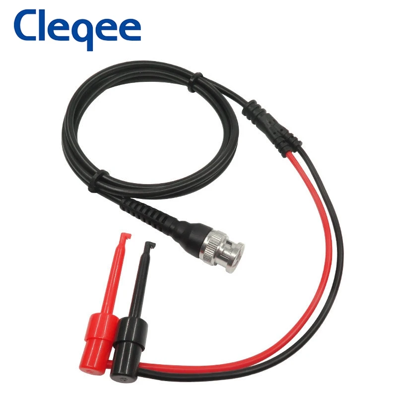 Cleqee P1007 BNC штекер к двойному тестовому крюку зажим коаксиальный кабель