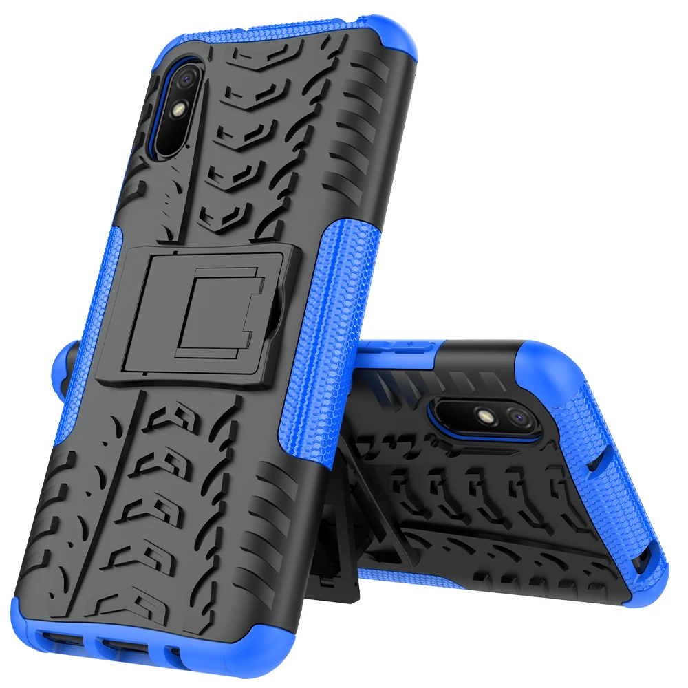 molle phone pouch for Xiaomi Redmi 9A Case Cover Armor Stand Holder Rugged Silicone Shockproof Bumper Case for Xiaomi Redmi 9A 9 A AT i cell phone pouch Cases & Covers