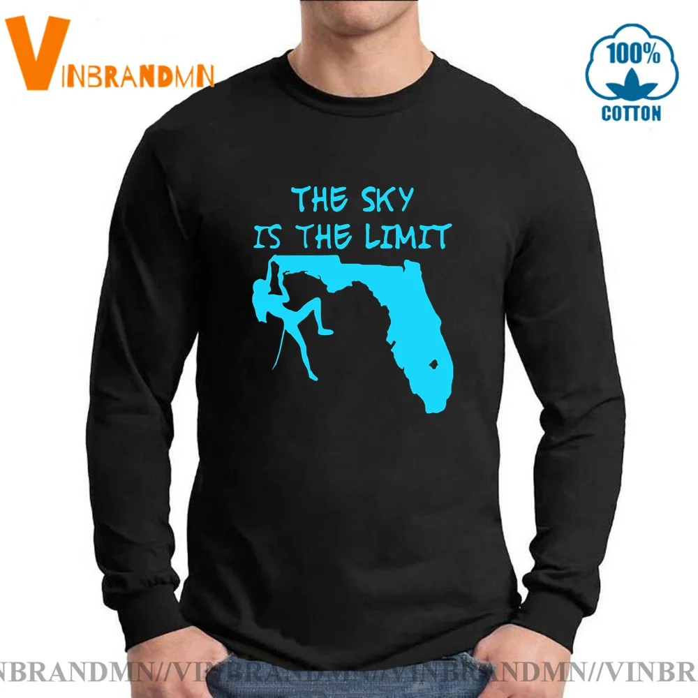Il Cielo È Il Limite Montagna Motivazione All'Aperto Wonder Rock Climbing Tshirt Donna Rock Climber T-Shirt Uomo Maniche Lunghe Tees