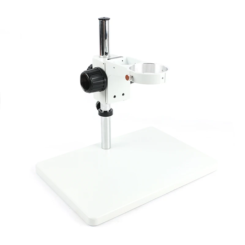 Большой размер Универсальный стерео микроскоп настольная подставка с фокусировкой стойки 76 мм диаметр держатель - Цвет: White