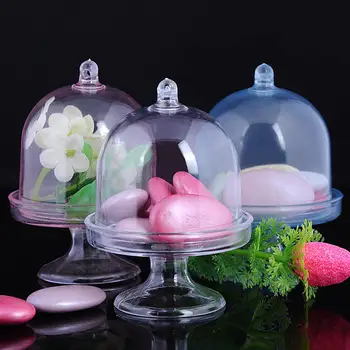 

12 pcs Plastic Case Clear Plastic Dome Storage Box For Candy Sweets Gift Case Hot