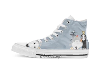 

Studio Ghibli Gang Custom Casual High Top lace-up Canvas shoes sneakers Drop shipping