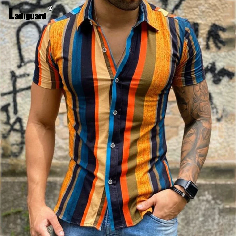 Plus Size 3xl Mannen Elegante Overhemd 2022 Zomer Model Strepen Korte Mouw Casual Mannelijke Shirt Blusas Sexy Heren tshirts| - AliExpress