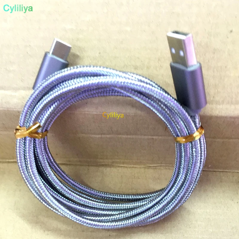 300pcs Fabric braided Thick cable micro 5pin cable OD5.0 V8 nylon usb data charger cable for samsung s4 s6 s7 htc lg sony