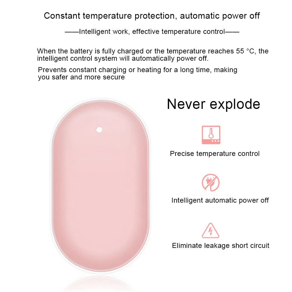 Мини-грелка для рук 4000 MAh usb зарядка 5V 1A банк питания для мобильного телефона длительный срок службы Портативный зимний Карманный грелка для рук