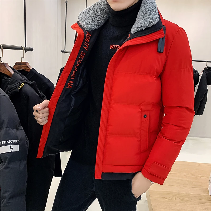 Красный Cheap wholesale new fall and winter hot sale women's fashion casual warm jacket men's coat - Цвет: Красный
