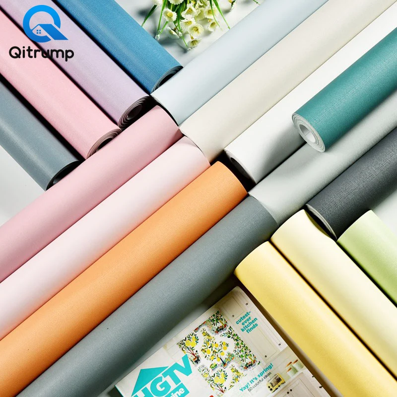 New Fashion Matte Solid Wallpaper Self Adhesive Bedroom Kids Room Kitchen Waterproof Wall Sticker DIY Furniture Renovation Decor New Fashion Matte Solid Wallpaper Self Adhesive Bedroom Kids Room Kitchen Waterproof Wall Sticker DIY Furniture Renovation Decor