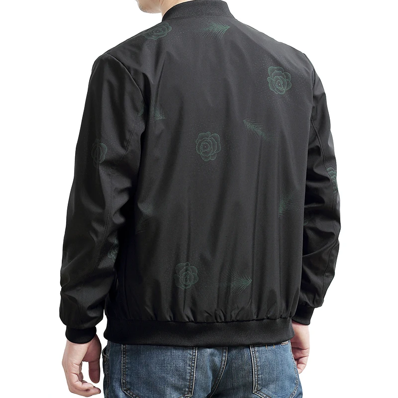 Bomber Quality Solid Casual Jacket Men Spring Autumn Outerwear Mandarin Sportswear Mens Jackets for Male Coats 8XL 5XL 6XL 7XL