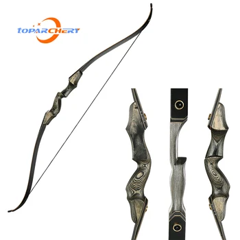 

Toparchery 30-50 Archery Recurve Bow Left Right Hand Glassfiber Sheet Lamination Process Longbow for Hunting Shooting Training