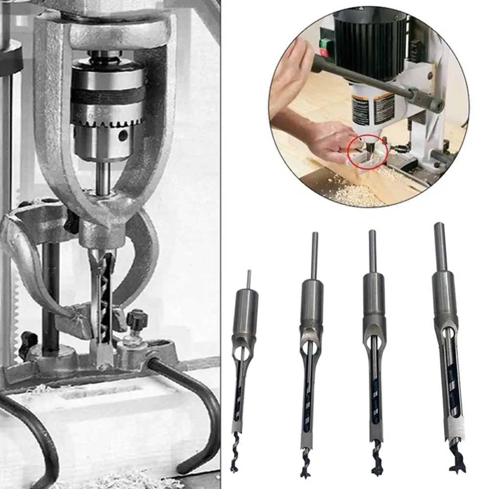 

1PC Woodworking Drill Bits Square Hole Chisel Mortising Kits Tools