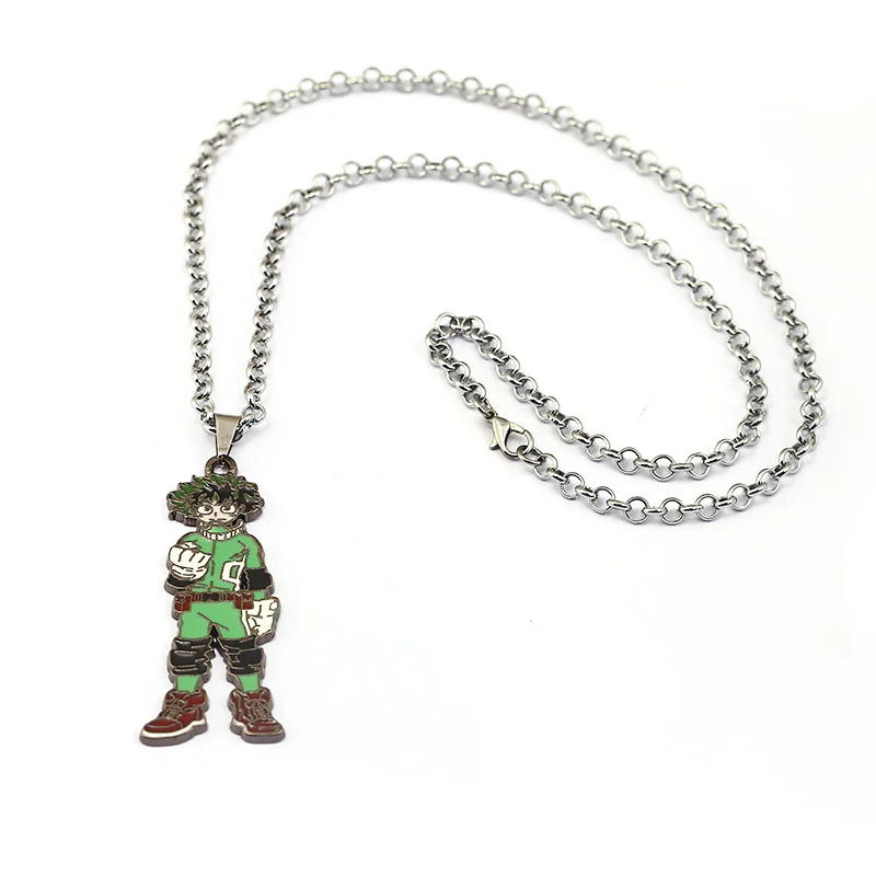 Ожерелье с эмалью для мужчин и женщин длинная мультяшная цепочка кулоном в стиле