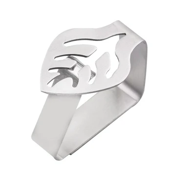 

4 Pcs Set Stainless Steel Tablecloth Clamps Wedding Promenade Table Cover Holder Clip Promenade Round Board Stable Clips Leaf Sh