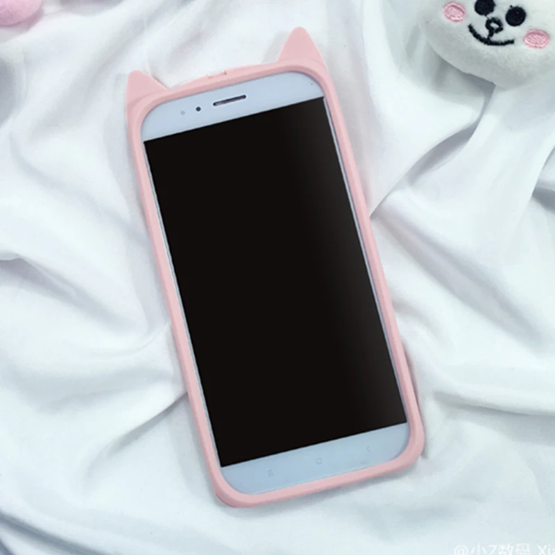 Чехол из ТПУ с объемным рисунком для Xiaomi 8 SE 6 5 5S, блестящая борода, кошка, милые уши, чехол для Redmi Note 7 4 3 Pro 4X6 Pro 6A 5A 5 4A, чехол