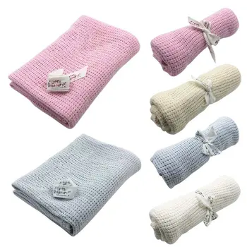 

Baby Blanket Knitted Woolen Newborn Blankets Super Soft Wrap Infant Swaddle Kids Stuff For Monthly Toddler Bedding 100cmX75cm 1