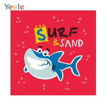 

Yeele Happy Hour Shark Surf And Sand Photocall Child Photography Backdrop Personalized Photographic Backgrounds For Photo Studio