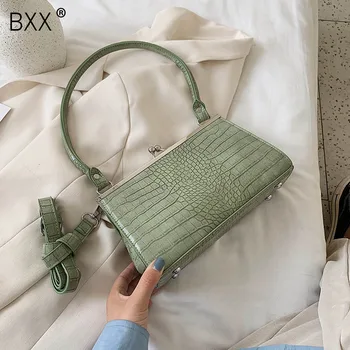 

[BXX] PU Shoulder Bags For Women 2020 Spring Shoulder Handbags Female Travel Totes Lady Crossbody Bag Crocodile Pattern HM386