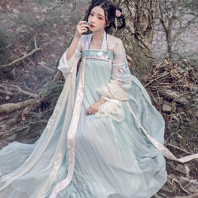 style 1 Новое платье Hanfu, Женский Классический танцевальный костюм, народное платье, Древний китайский стиль Hanfu, танцевальный костюм, одежда для сцены - Цвет: style 1
