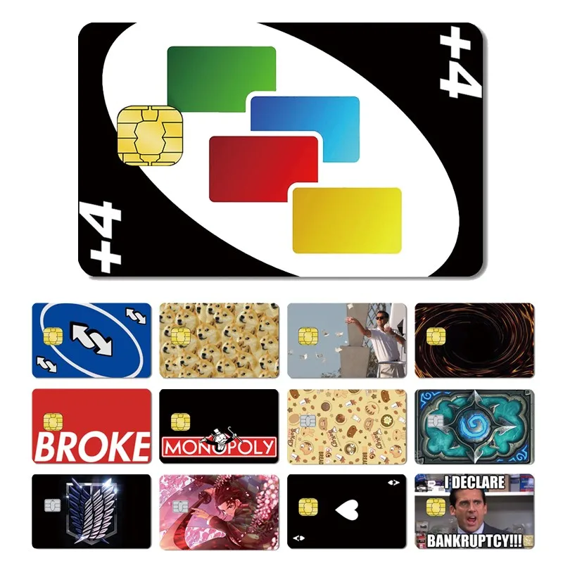 Broke Money Skull Stonks Poker Sticker Film Tape Skin Credit Card Debit Card Big Small Chip 50+ different Styles credit card sticker