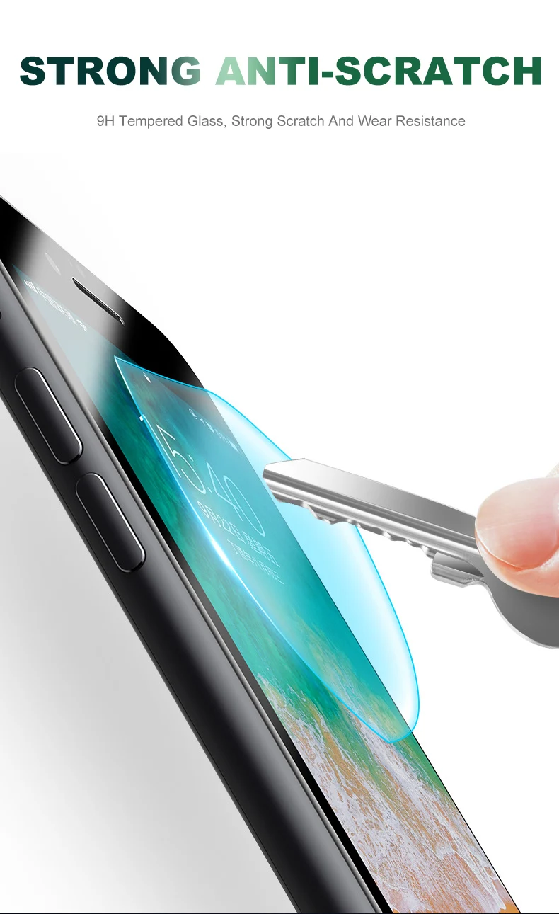 200D полное покрытие, защитное закаленное стекло для Iphone 7 8 Plus, Защитное стекло для экрана для Iphone 6 6s Plus, защитная пленка