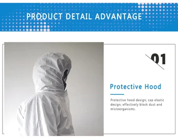 

Hot Sale Disposable Protective Clothing Custom Nonwoven Onesie Onesie SMS One-time Isolation Clothing