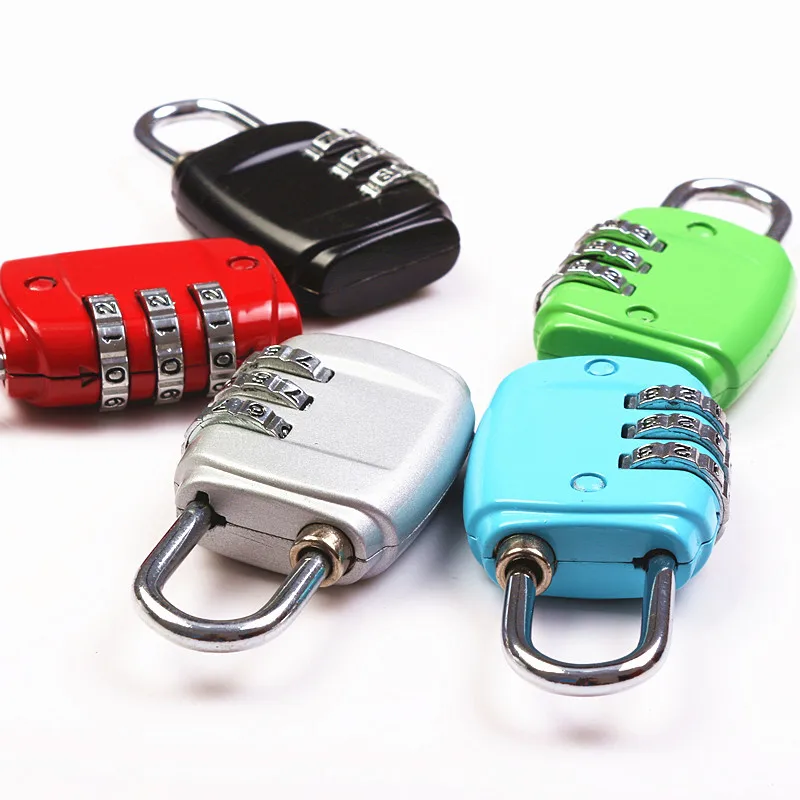 3 Digit Dial Combination Code Number Lock Padlock For Luggage Zipper Bag Handbag Suitcase Drawer Durable Locks