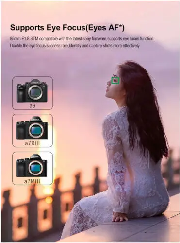 Viltrox 85 мм F1.8 STM E-mount DSLR камер с автофокусом объектив AF полный кадр для sony E A73 A7R3 Fujifilm X-T3 X-Pro2 X-T2