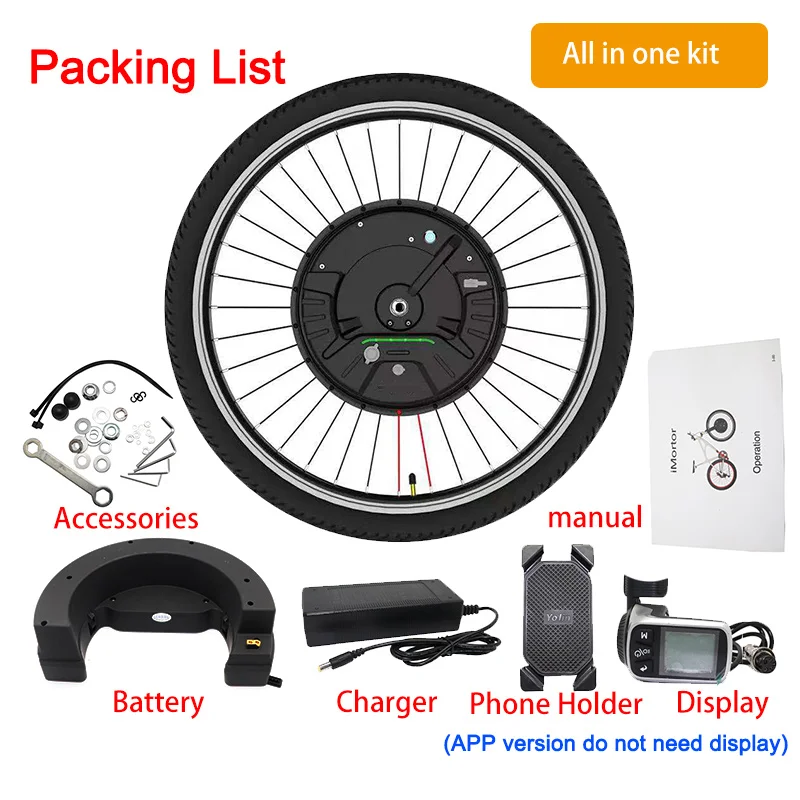 iMortor 3 Electric Motor Conversion Kit 36V 350W DC Motor Wheel App Electric Bicycle Conversion Kit with 7.2Ah Lithium Battery iMortor 3 Electric Motor Conversion Kit 36V 350W DC Motor Wheel App Electric Bicycle Conversion Kit with 7.2Ah Lithium Battery