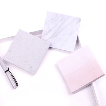 

1PC Creative Marble Color Self Adhesive Memo Pad Stone Style Sticky Notes Bookmark School Office Stationery Supply