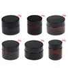 Hot Sale 10g/15g/20g/30g Glass Amber Brown Cosmetic Face Cream Bottles Lip Balm Sample Container Jar Pot Makeup Store Vials ► Photo 3/6