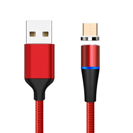 Red With Plug Sarika S06 Магнитный зарядный кабель Micro USB кабель для samsung Xiaomi huawei все Android мобильный телефон Быстрая зарядка магнит Microusb - Цвет: Red With Plug