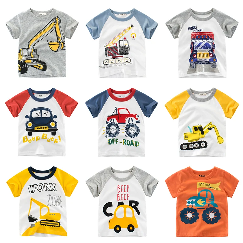 Футболки для девочек топы с короткими рукавами машинкой мальчиков детей рубашка одежда малышей Одежда