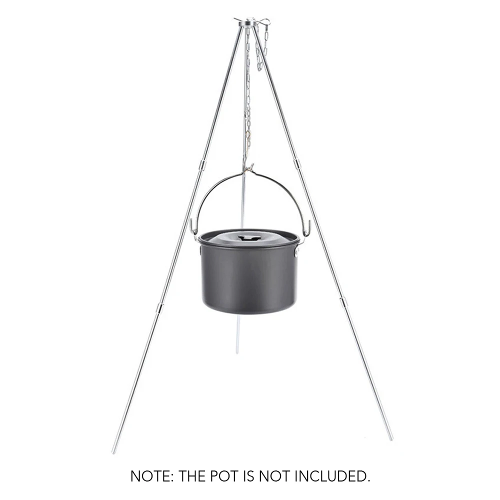Открытый походный кулинарный штатив портативный походный горшок для пикника Регулируемый трехступенчатый нескользящий Штатив для пикника