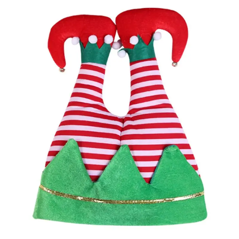 Elf Pants Новинка, Забавный 3D Рождественский Санта-Клаус, штаны, шляпа, эльф, перевернутые ноги, шапка, Рождественский костюм, реквизит - Цвет: Elf Pants