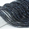 Natural Dark Sapphire Faceted Round Beads 3mm / 4mm ► Photo 2/4