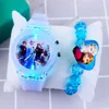Flash Light Children Watches with Bracelet Silicone Strap Princess Elsa Frozen Sophia Girls Watch Student Clock reloj infantil 1