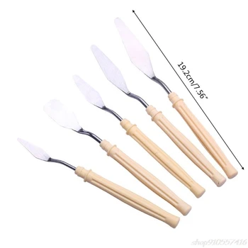 

5pcs/set Oil Painting Palette Knife Professional Stainless Steel Scraper Spatula Art Supplies S30 20 Dropshipping