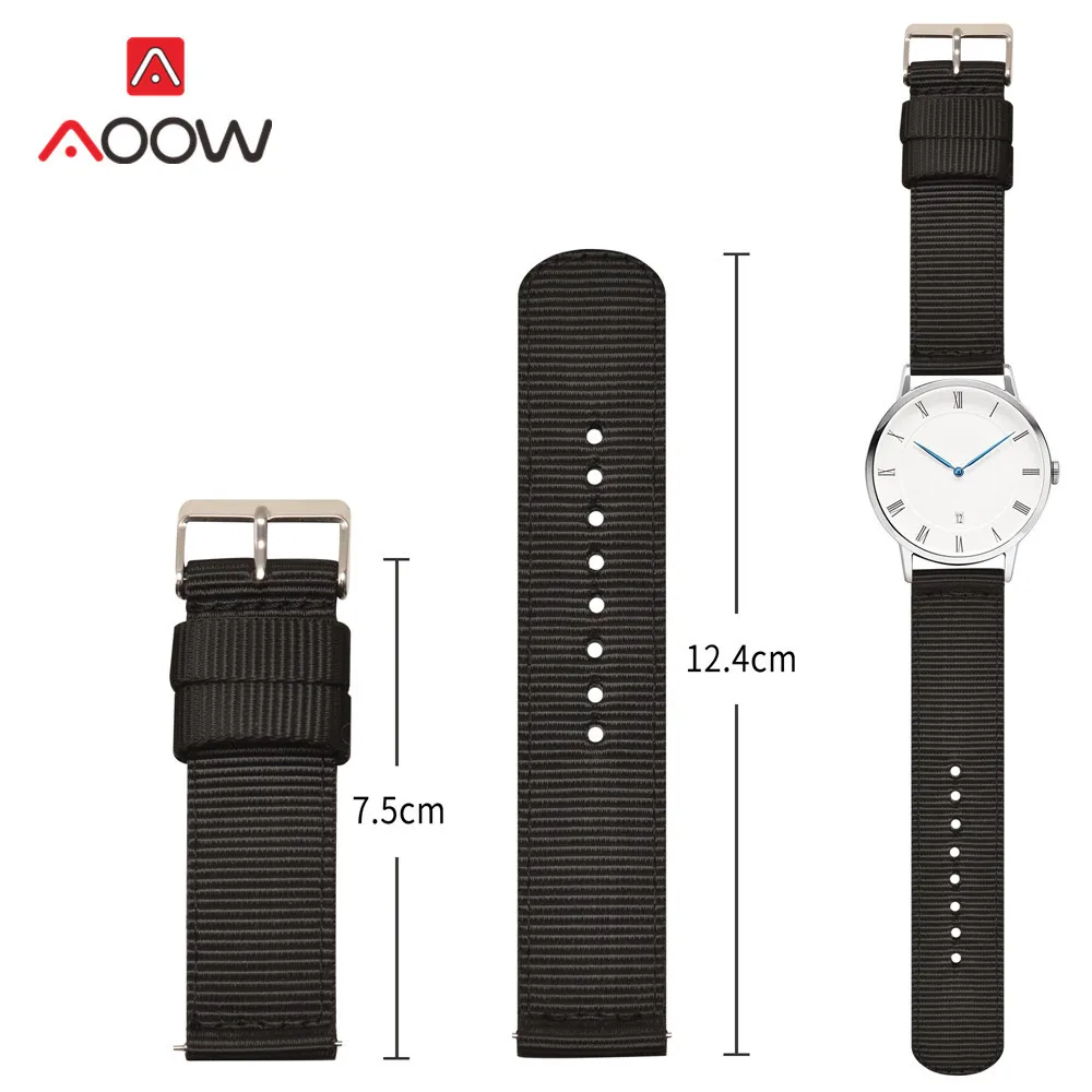 Прочный нейлоновый ремешок 18 мм 20 мм 22 мм 24 мм для samsung Galaxy Watch Active 2 40 мм 44 мм 42 мм 46 мм gear S2 S3 Amazfit браслет