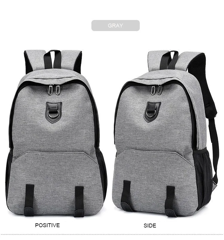 Fililuk Large Capacity Men Backpack Korean Style Laptop Backpack Casual Travel Backpack Fashion School Backpack BIX108 PM49 - Цвет: Gray