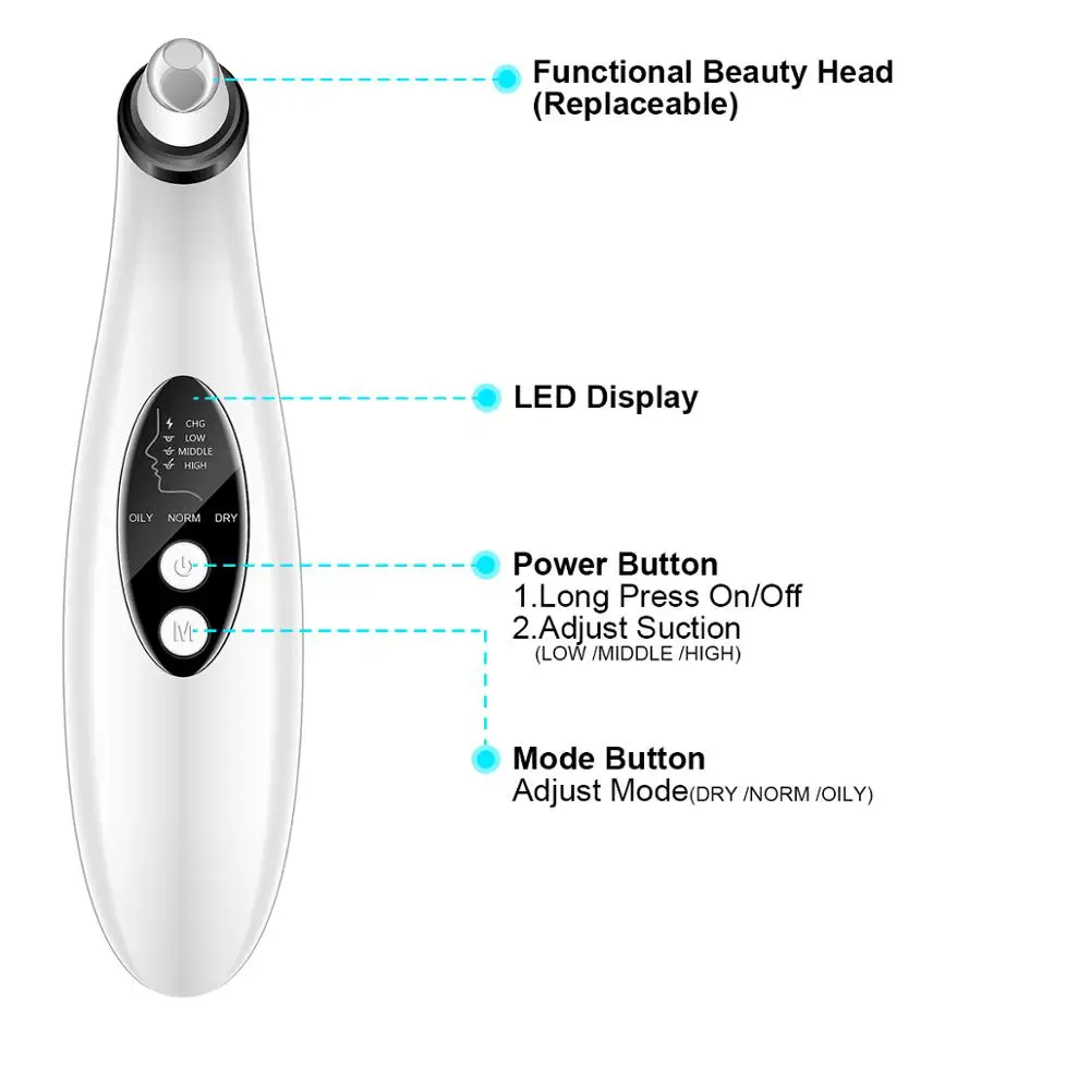 Cheap NEW CAGABI C1 Blackhead Remover Skin Care Pore Vacuum Acne Pimple Removal Vacuum Suction Tool Facial