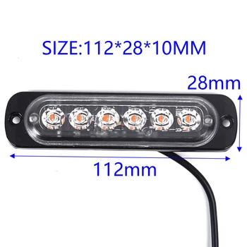 

Set Strobe Lights Kit Beacon Hazard Bar 12V-24V DC 16W Car Warning IP67
