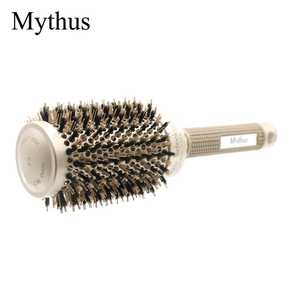 Профессиональная Керамическая ионная круглая щетка Mythus Nano Technology