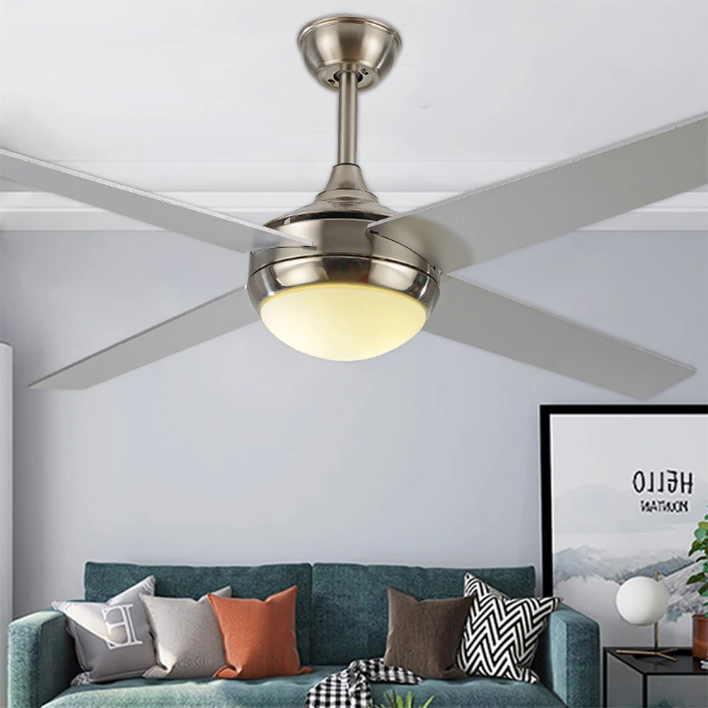 110V 220V Ceiling Fan Fans Lamp with Remote Control Nordic Modern Light Bedroom Living Room Restaurant Solid Wood LED