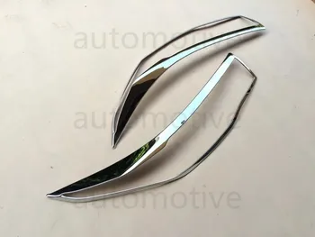 

New 1Pair Chrome Front Headlight Light Lamp Cover For Toyota Highlander 2015 2016