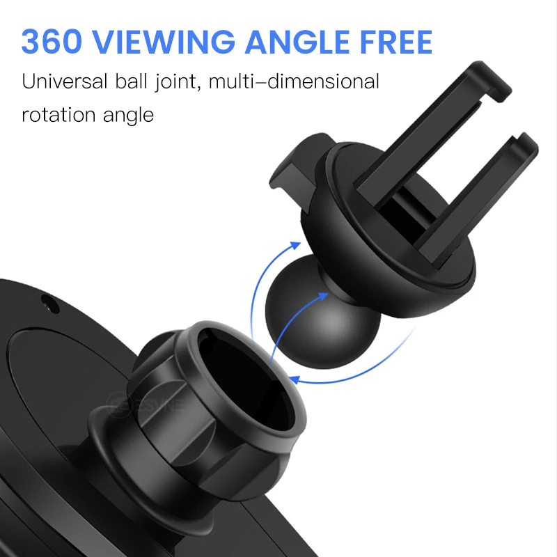 amzish 10W Car Phone Holder QI Wireless Charger For iPhone 8 X Max XS XR Samsung Xiaomi Car Phone Charging Fast Charge In Car