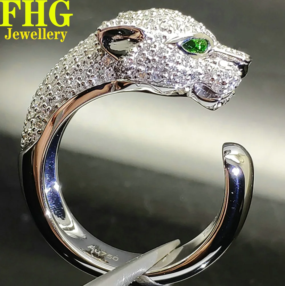 Au750 18K кольцо из белого золота 1