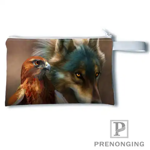 

Custom WOLF (40) Printing Coin Purse Change Purse Zipper Zero Wallet Phone Key Bags Fashion Small Female Purse#19-01-22-3-158