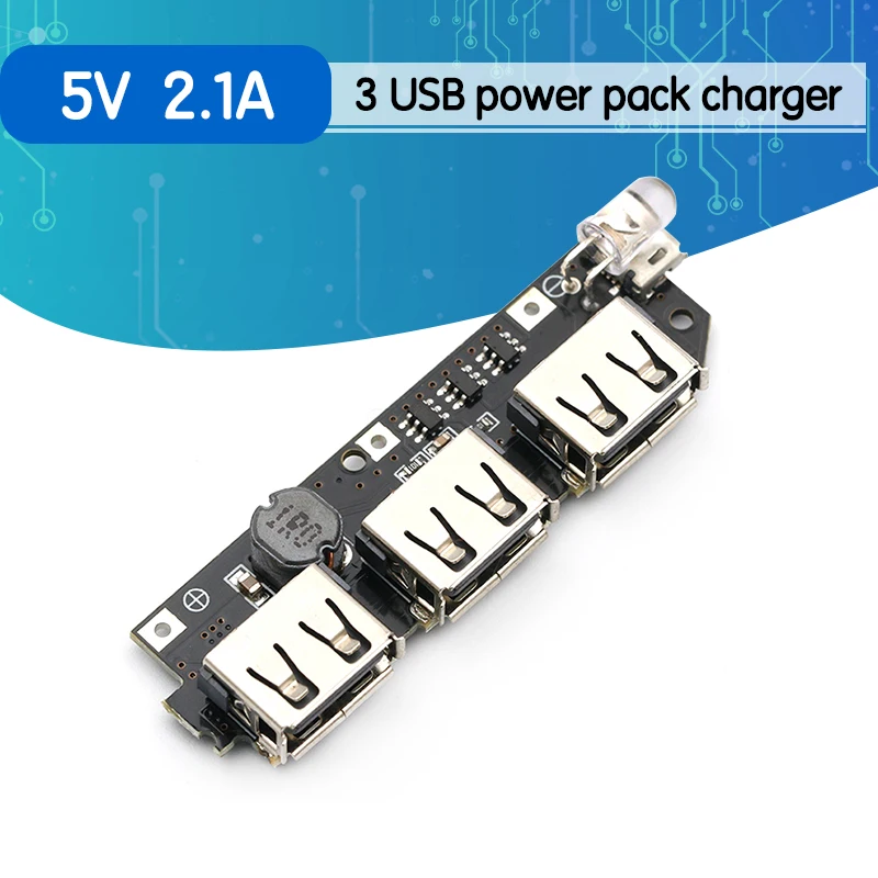 5V 1A 1.5A 2.1A 3 USB Power Bank зарядное устройство монтажная плата Повышающий Модуль 18650 Li Ion