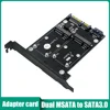 Dual mSATA to Dual SATA3 SSD Converter Adapter Card with Full Height Profile Bracket Expansion Cards