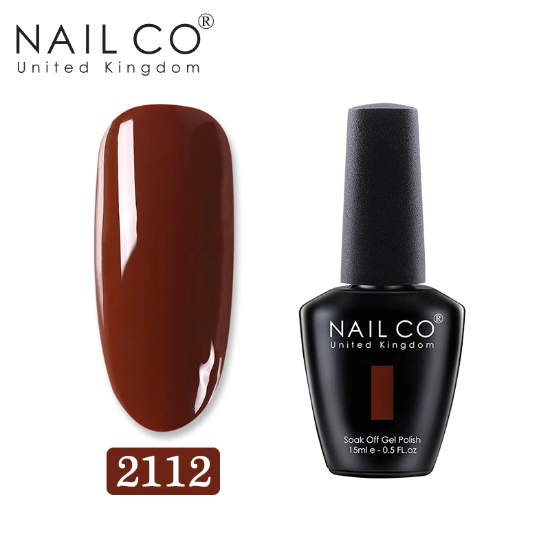 NAILCO желтый тыквенный цвет УФ-гель для ногтей полуперманентный замочить от ногтей гель лак грунтовка лак Гибридный гвоздь лак - Цвет: 2112